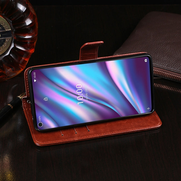 For Wiko View 5 idewei Crazy Horse Texture Horizontal Flip Leather Case with Holder & Card Slots & Wallet(Black) - More Brand by idewei | Online Shopping South Africa | PMC Jewellery | Buy Now Pay Later Mobicred