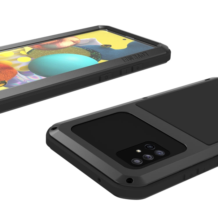 For Samsung Galaxy A51 5G LOVE MEI Metal Shockproof Waterproof Dustproof Protective Case with Glass(Army Green) - free shipping - PMC TechLife - Order now!