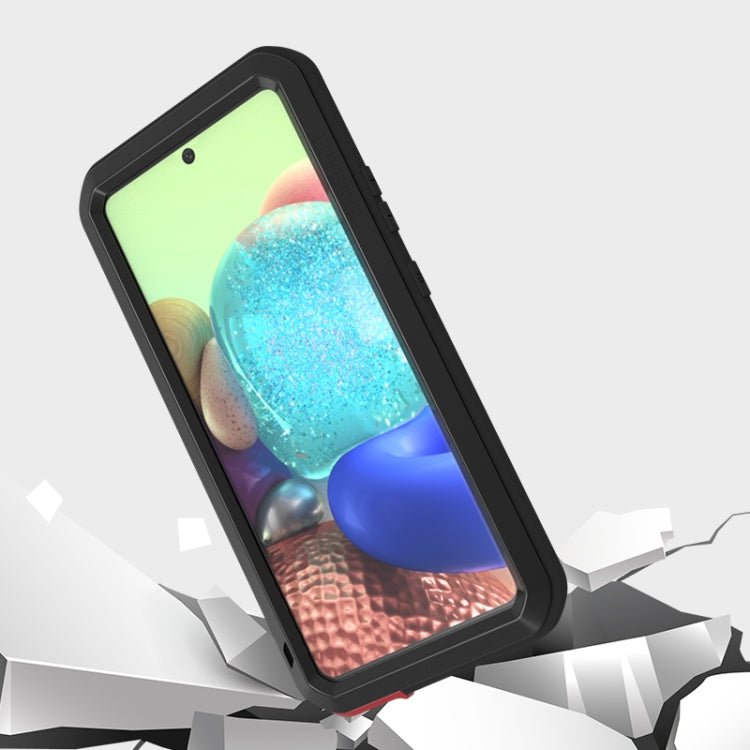 For Samsung Galaxy A71 5G LOVE MEI Metal Shockproof Waterproof Dustproof Protective Case with Glass(White) - Galaxy Phone Cases by LOVE MEI | Online Shopping South Africa | PMC TechLife | Buy Now Pay Later Mobicred