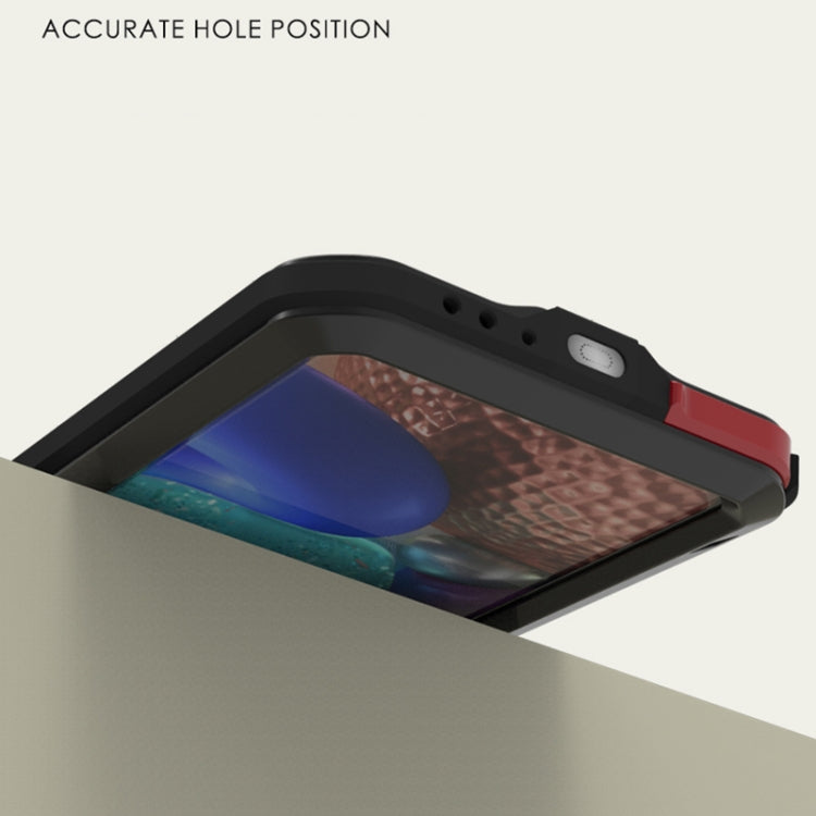 For Samsung Galaxy A71 5G LOVE MEI Metal Shockproof Waterproof Dustproof Protective Case with Glass(Army Green) - Galaxy Phone Cases by LOVE MEI | Online Shopping South Africa | PMC TechLife | Buy Now Pay Later Mobicred