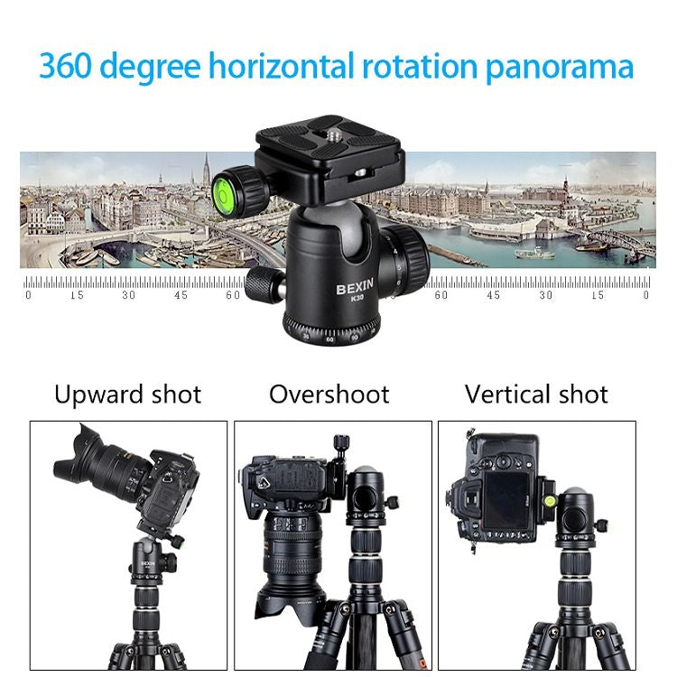 BEXIN BX255C K30 Portable Carbon Fiber Tripod for Camera Dslr - free shipping - PMC TechLife - Order now!