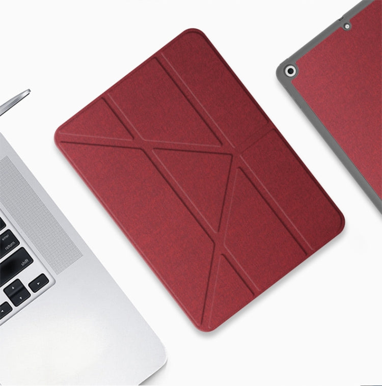 Mutural Multi-fold Smart Leather Tablet Case For iPad Air 2022 / 2020 10.9(Red) - free shipping - PMc TechLife - Order now!