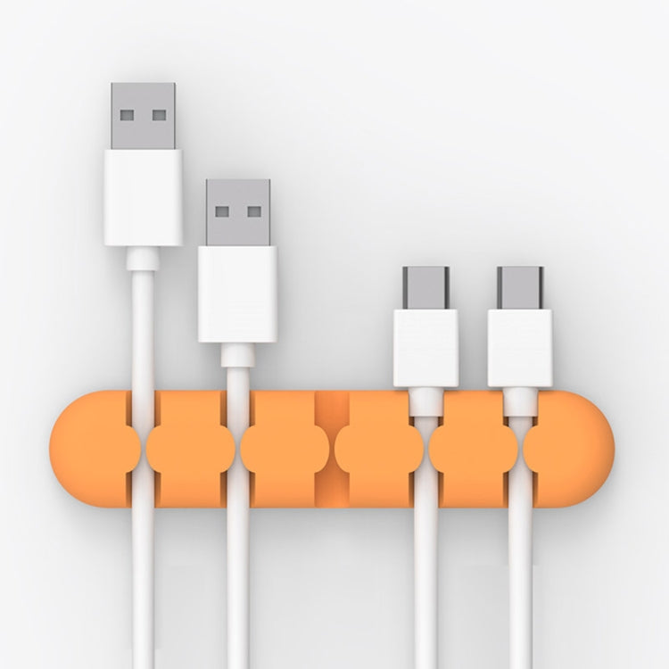 ORICO CBS5 Silicone Material Desktop Cable Manager Winder Fixer, Size: 9.6*2*1.2cm(Orange) - free shipping - PMC Jewellery - Order now!