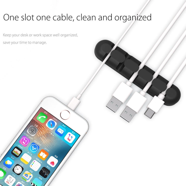 ORICO CBS5 Silicone Material Desktop Cable Manager Winder Fixer, Size: 9.6*2*1.2cm(Orange) - free shipping - PMC Jewellery - Order now!