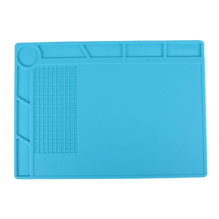 Maintenance Platform High Temperature Heat-resistant Repair Insulation Pad Silicone Mats with Screws Position, Size: 35cm x 25cm(Blue) - Working Mat by PMC TechLife | Online Shopping South Africa | PMC TechLife | Buy Now Pay Later Mobicred