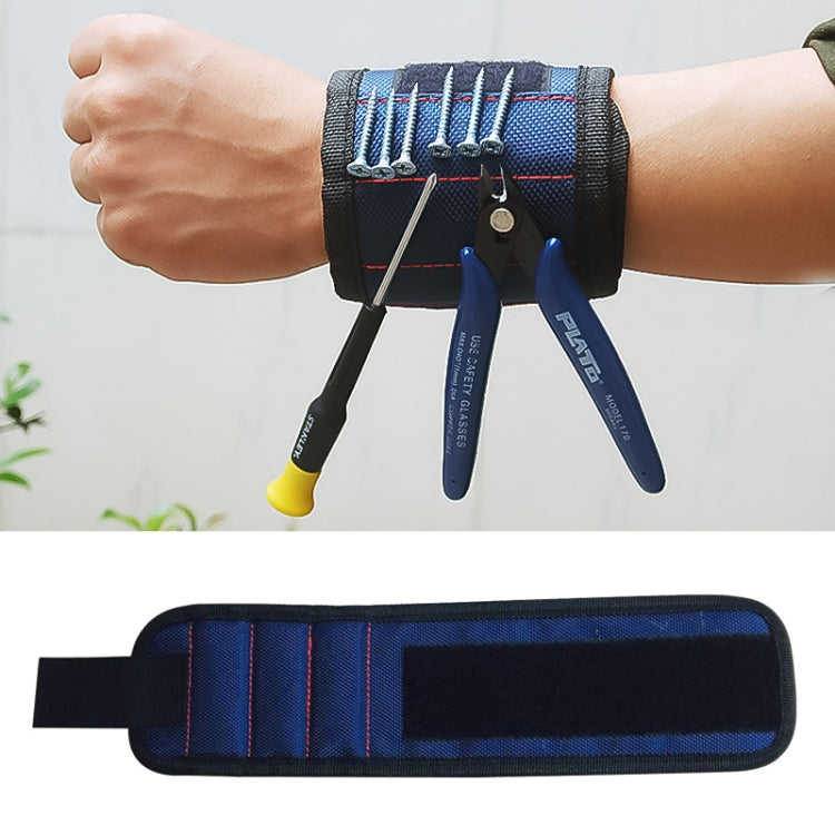 1680D Oxford Cloth Pocket Magnetic Wristband Storage Pockets Tool(Blue) - Storage Bags & Boxes by PMC TechLife | Online Shopping South Africa | PMC TechLife