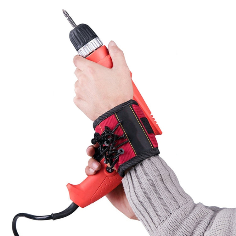 1680D Oxford Cloth Pocket Magnetic Wristband Storage Pockets Tool(Red) - free shipping - PMC TechLife - Order now!