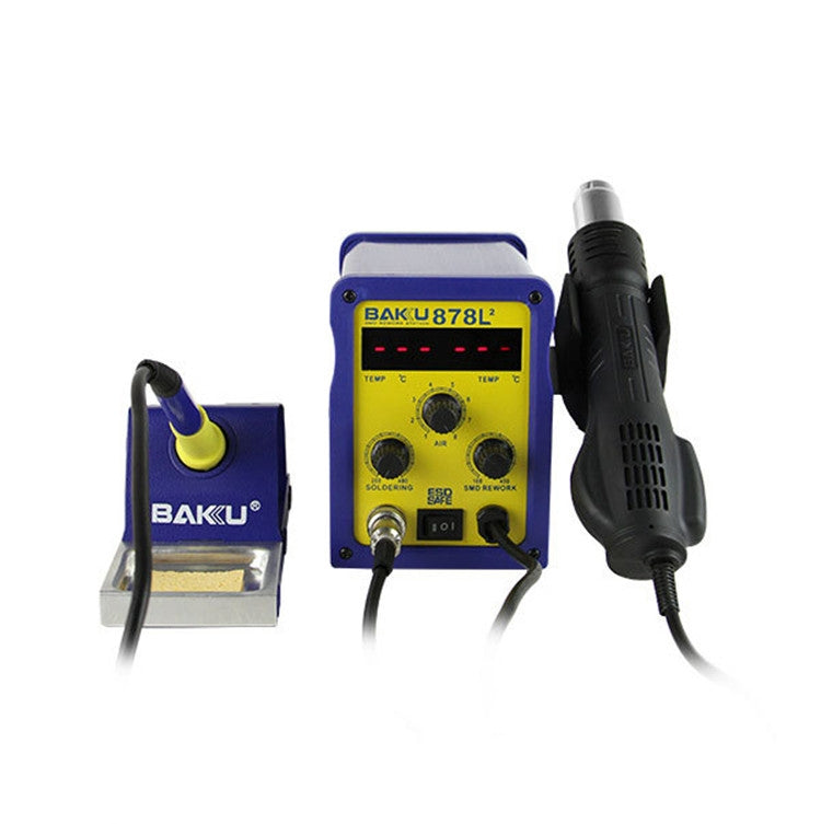 BAKU BK-878L2 AC 110V LED Display 2 in 1 Hot Air Gun Soldering Iron Soldering Station - free shipping - PMC TechLife - Order now!