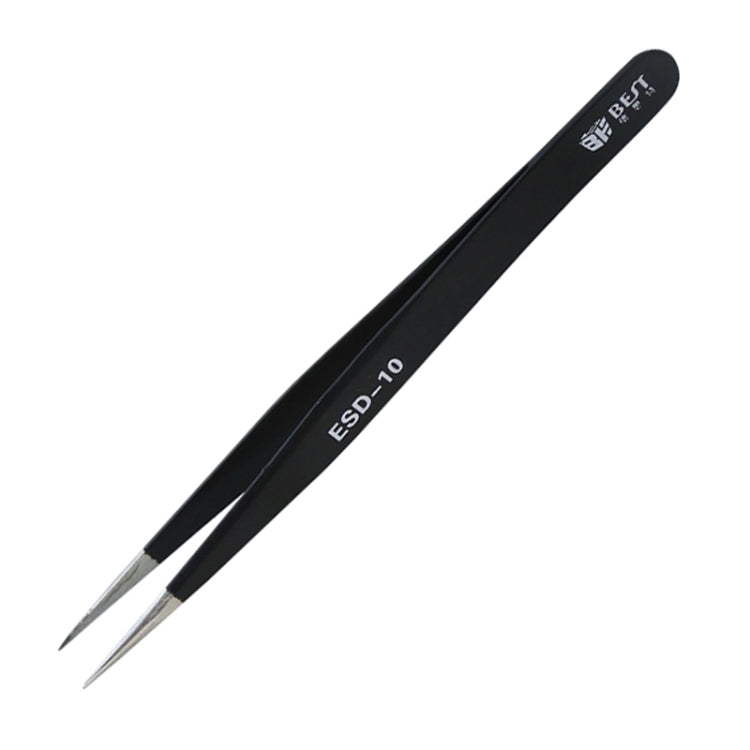 BEST BST-10 Precision Anti-static ESD Stainless Steel Tweezers - free shipping - PMC TechLife - Order now!