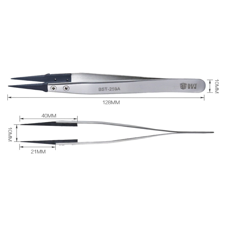 BEST BST-259A  Stainless Steel Snti Static Tweezer - free shipping - PMC TechLife - Order now!