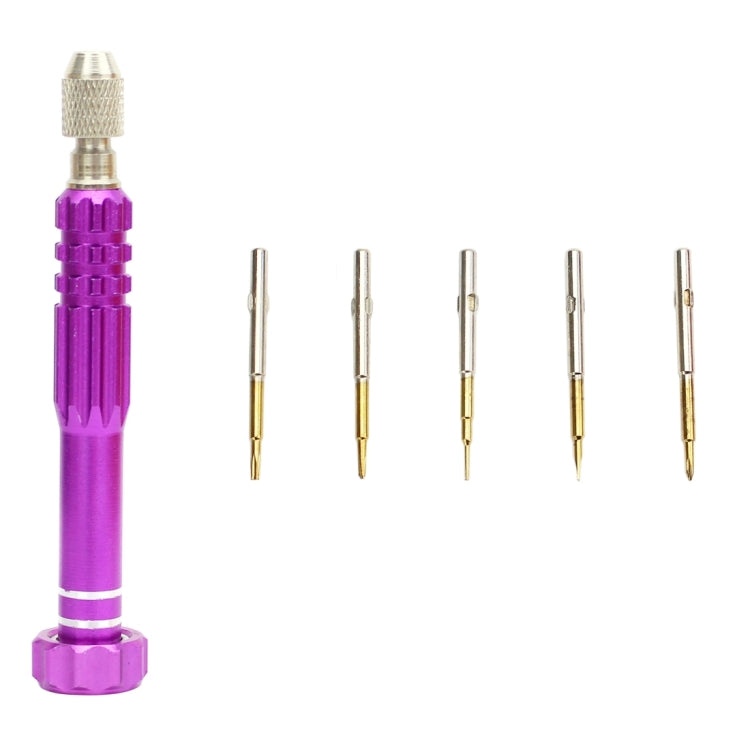 JF-6688 5 in 1 Metal Multi-purpose Pen Style Screwdriver Set for Phone Repair(Purple) - free shipping - PMC TechLife - Order now!