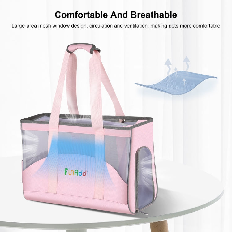 FUNADD Portable Breathable Pet Bag Outdoor Shoulder Tote Bag (Pink) - Pet Bags by FunAdd | Online Shopping South Africa | PMC TechLife | Buy Now Pay Later Mobicred