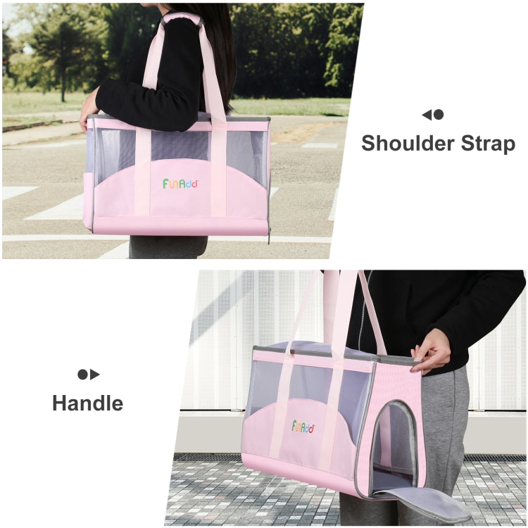 FUNADD Portable Breathable Pet Bag Outdoor Shoulder Tote Bag (Pink) - Pet Bags by FunAdd | Online Shopping South Africa | PMC TechLife | Buy Now Pay Later Mobicred