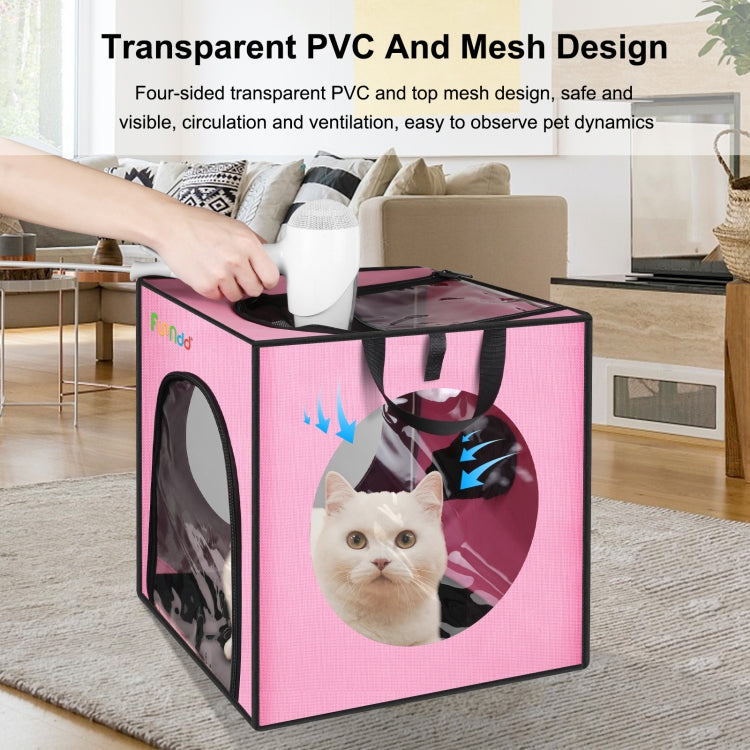 FUNADD Pet Bath Drying Box Portable Folding Dryer Cage, Suitable for Pets up to 5kg(Pink) - Grooming by PMC TechLife | Online Shopping South Africa | PMC TechLife | Buy Now Pay Later Mobicred