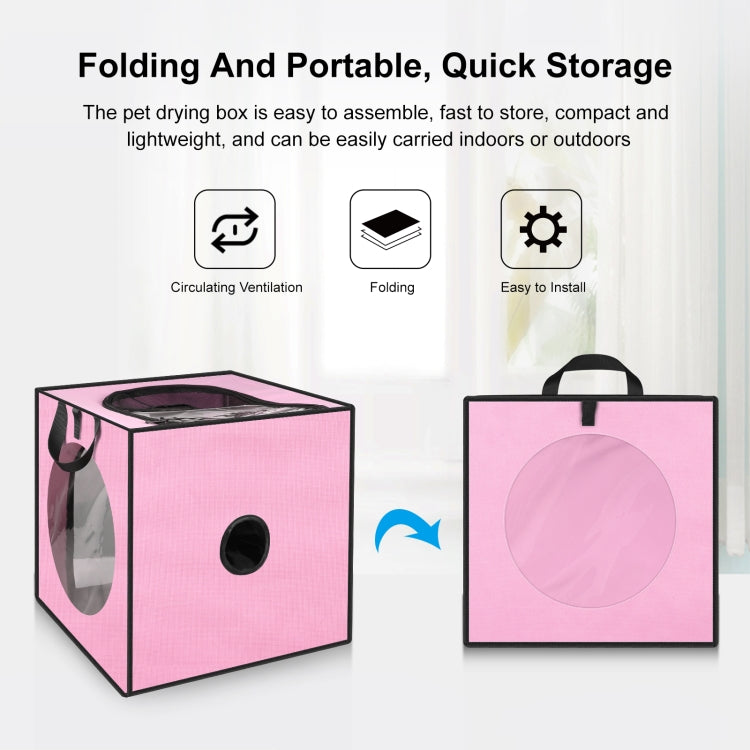 FUNADD Pet Bath Drying Box Portable Folding Dryer Cage, Suitable for Pets up to 5kg(Pink) - Grooming by PMC TechLife | Online Shopping South Africa | PMC TechLife | Buy Now Pay Later Mobicred