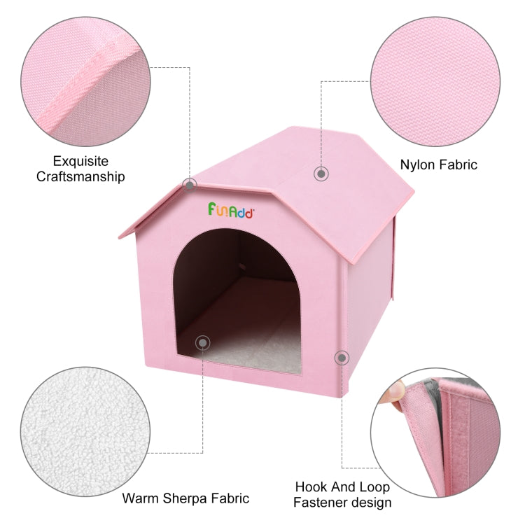 FUNADD Extra Large Folding Weatherproof Pet Houses with Removable Mat (Pink) - Pet Houses & Accessories by FunAdd | Online Shopping South Africa | PMC TechLife | Buy Now Pay Later Mobicred