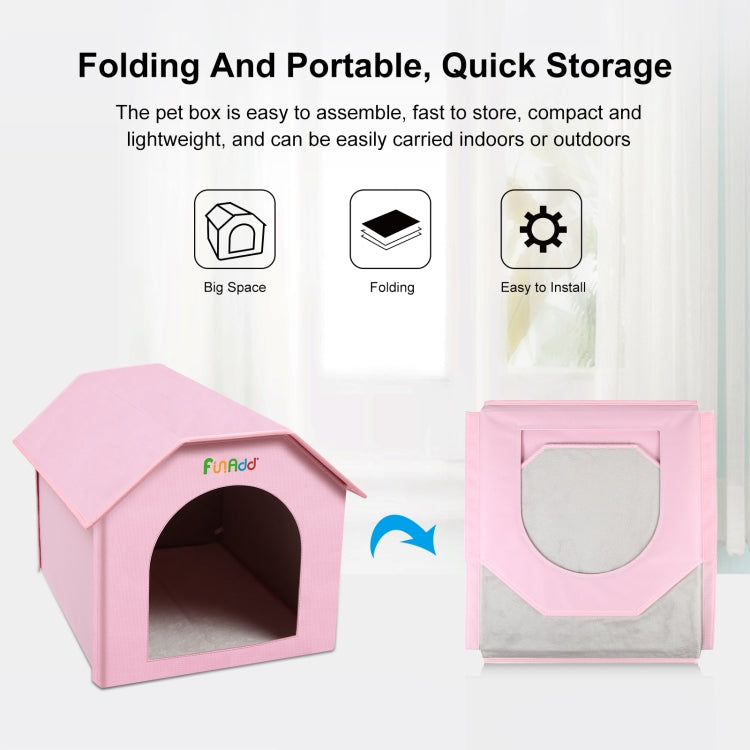 FUNADD Extra Large Folding Weatherproof Pet Houses with Removable Mat (Pink) - Pet Houses & Accessories by FunAdd | Online Shopping South Africa | PMC TechLife | Buy Now Pay Later Mobicred