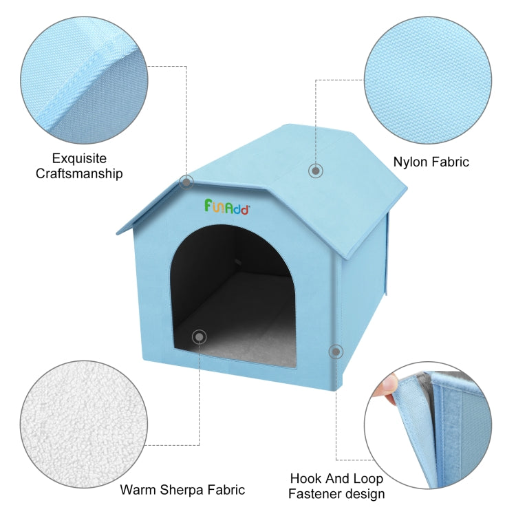 FUNADD Extra Large Folding Weatherproof Pet Houses with Removable Mat (Blue) - Pet Houses & Accessories by FunAdd | Online Shopping South Africa | PMC TechLife | Buy Now Pay Later Mobicred