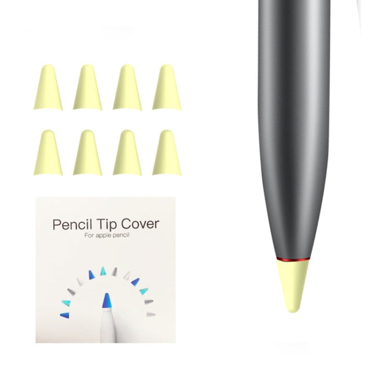 8 PCS Non-slip Mute Wear-resistant Nib Cover for M-pencil Lite (Yellow) - Pencil Accessories by PMC Jewellery | Online Shopping South Africa | PMC Jewellery | Buy Now Pay Later Mobicred
