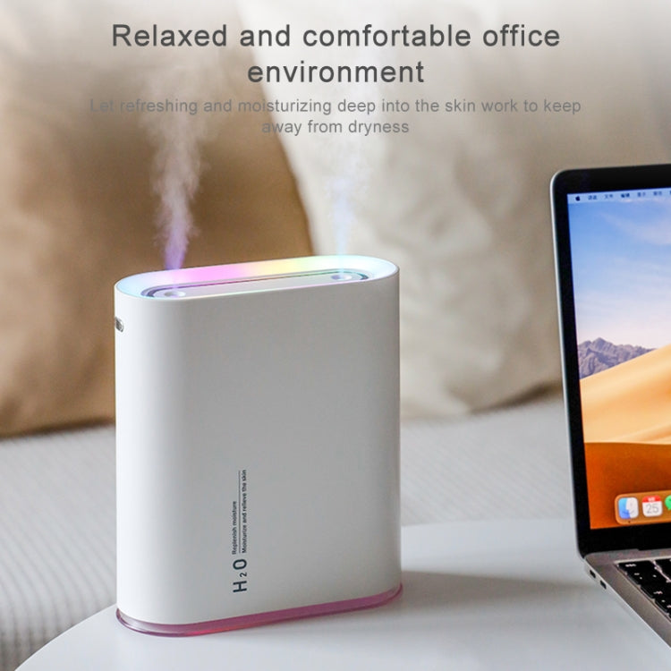 Y10 Runway Dual Jet Humidifier Colorful Marquee Night Light 1L Air Purifier for Home Office(Pink) - free shipping - PMC TechLife - Order now!