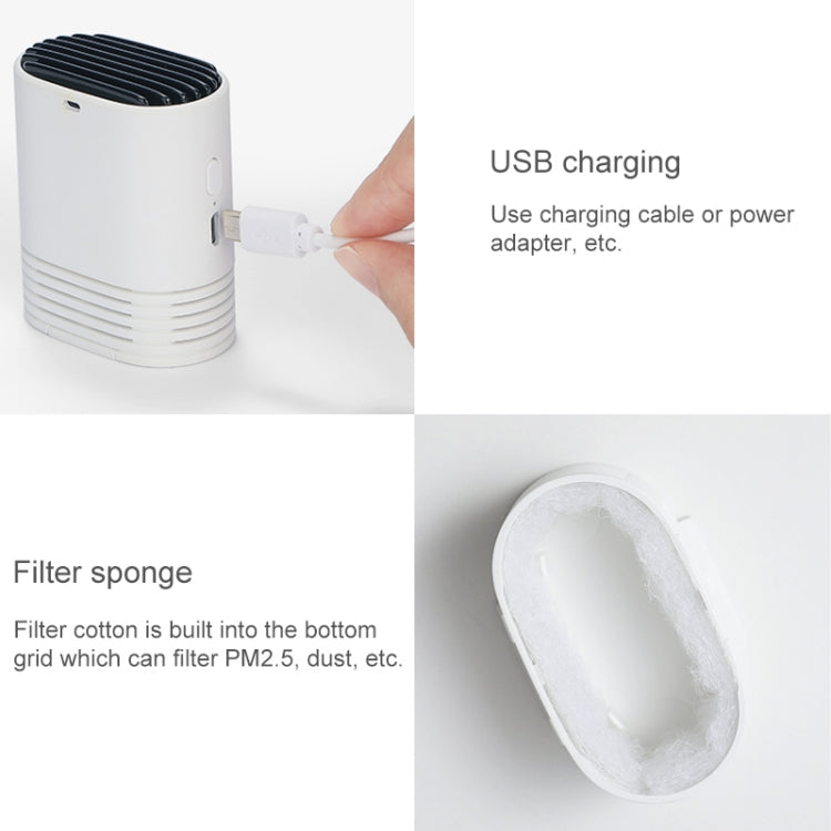 HE-K001 Hanging Neck Negative USB Rechargeable Ion Air Purifier Portable Household Formaldehyde Removal Portable Purifier(Black) - free shipping - PMC TechLife - Order now!