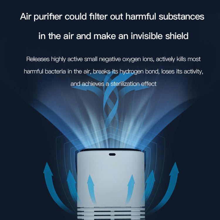 HE-K001 Hanging Neck Negative USB Rechargeable Ion Air Purifier Portable Household Formaldehyde Removal Portable Purifier(Black) - free shipping - PMC TechLife - Order now!