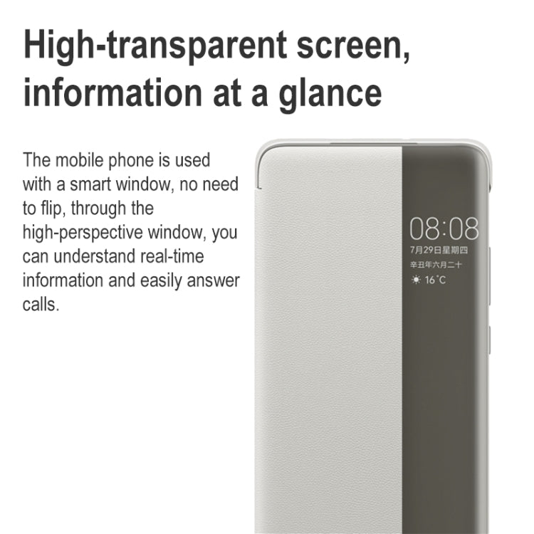 For Huawei P50 Pro Smart Display View Window Flip Leather Protective Case with Sleep / Wake-up Function(Black) - free shipping - PMC TechLife - Order now!