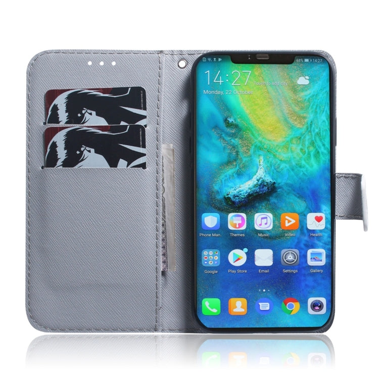 White Wolf Pattern Coloured Drawing Horizontal Flip Leather Case for Huawei Mate 20 Pro, with Holder & Card Slots & Wallet - Huawei Cases by PMC TechLife | Online Shopping South Africa | PMC TechLife