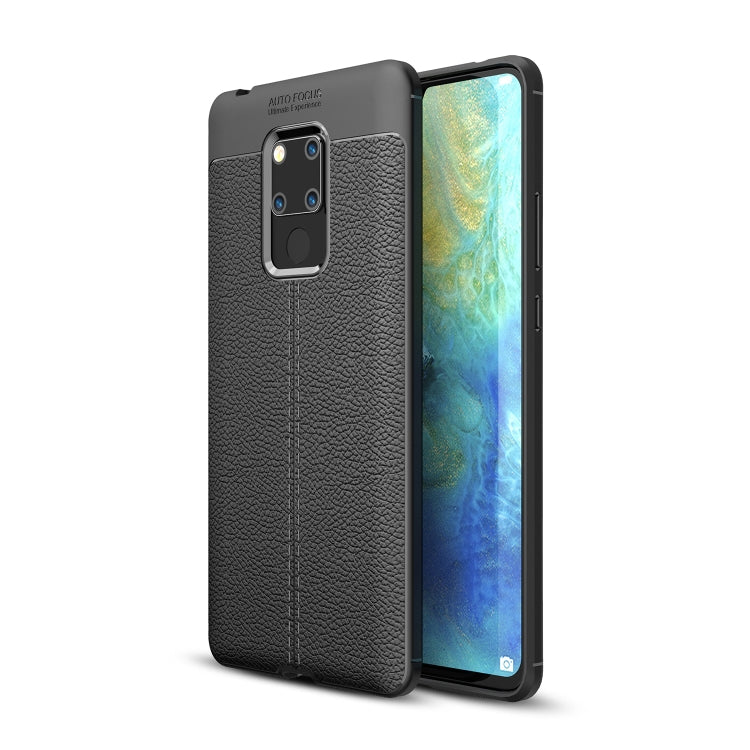 Litchi Texture TPU Shockproof Case for Huawei Mate 20 X (Black) - Huawei Cases by PMC TechLife | Online Shopping South Africa | PMC TechLife