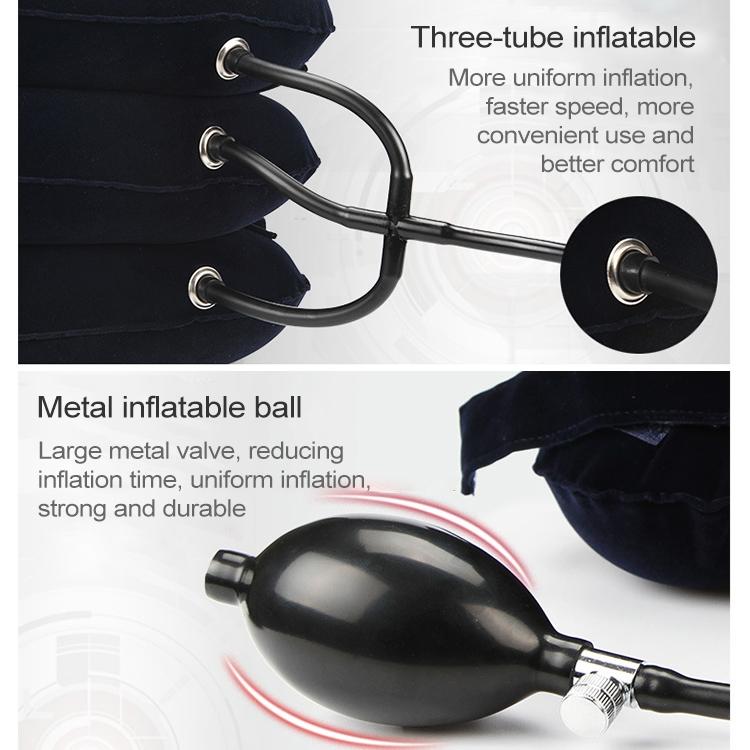 Household Full Cashmere Cervical Traction Instrument Neck Protection Inflatable Cervical Spine Massage Instrument (Coffee) - free shipping - PMC TechLife - Order now!
