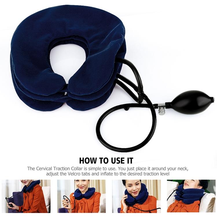 Household Full Cashmere Cervical Traction Instrument Neck Protection Inflatable Cervical Spine Massage Instrument (Coffee) - free shipping - PMC TechLife - Order now!