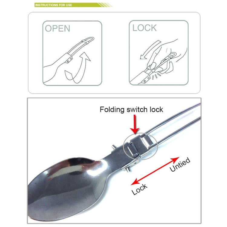 Three-Piece Stainless Steel Foldable Outdoor Cutlery - Cookwares & Tablewares by PMC TechLife | Online Shopping South Africa | PMC TechLife | Buy Now Pay Later Mobicred