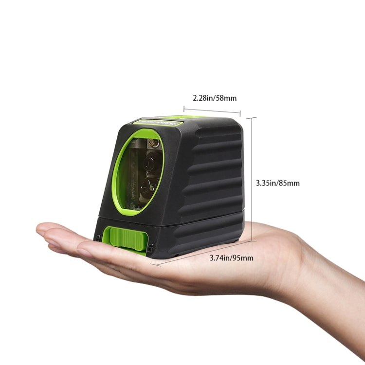 BOX-1G 1V1H 40mW & 10mW 2 Line Green Beam Laser Level Covering Walls and Floors (Green) - Laser Rangefinder by PMC TechLife | Online Shopping South Africa | PMC TechLife | Buy Now Pay Later Mobicred