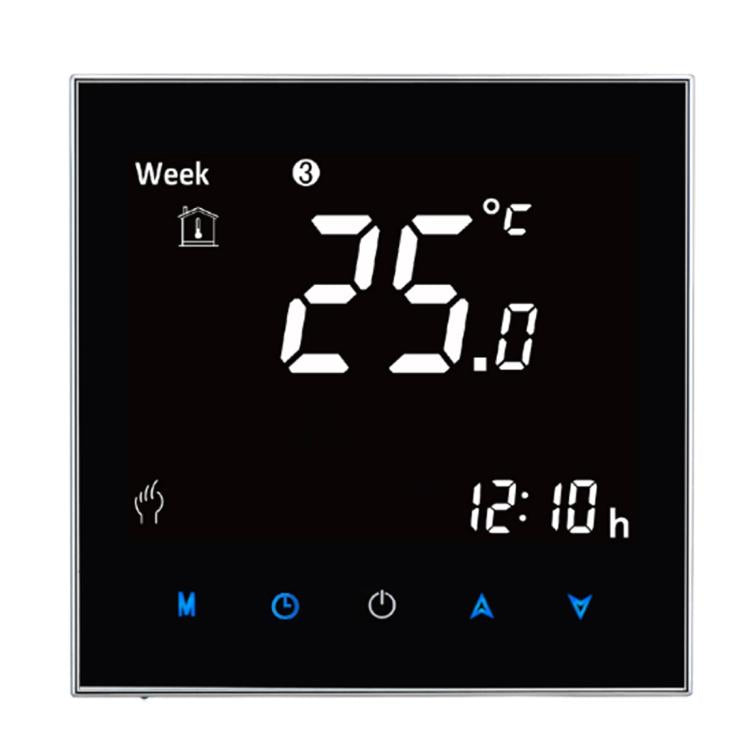 BHT-2001 3A Load Water Heating Type LCD Digital Heating Room Thermostat, Display Clock / Temperature / Time / Week / Heat etc.(Black) - Indoor Thermometer by PMC TechLife | Online Shopping South Africa | PMC TechLife | Buy Now Pay Later Mobicred