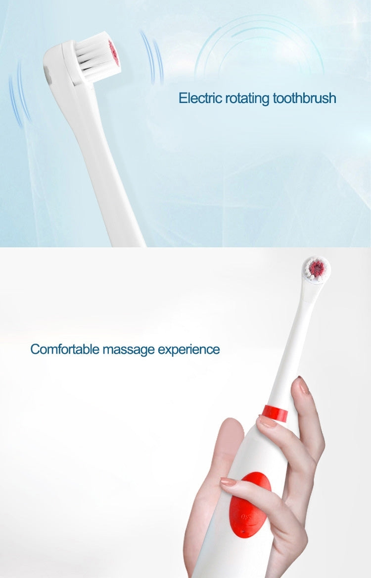 2W Creative Household Waterproof Rotary Electric Toothbrush Set with 4 Replacement Brush Heads & Base, 8500 Revolutions Per Minute(Red) - Toothbrushes by PMC TechLife | Online Shopping South Africa | PMC TechLife | Buy Now Pay Later Mobicred