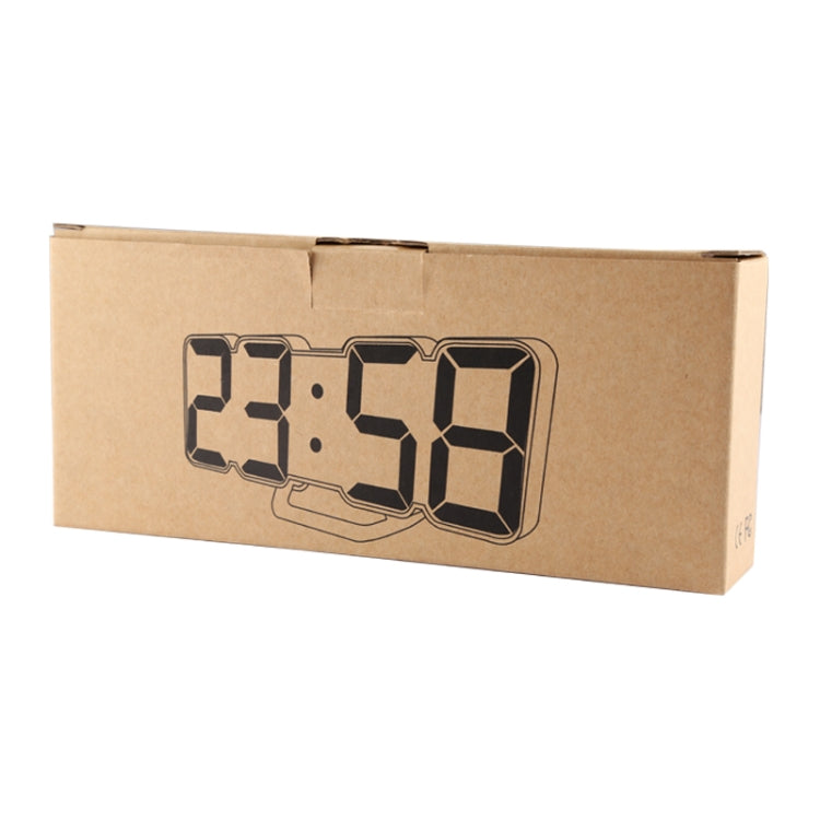Modern 3D LED Sound Control Colorful Digital Alarm Clock Adjust Brightness Electronic Wall Glowing Hanging Clock with Remote Control(White) - Wall Clock by PMc TechLife | Online Shopping South Africa | PMc TechLife | Buy Now Pay Later Mobicred