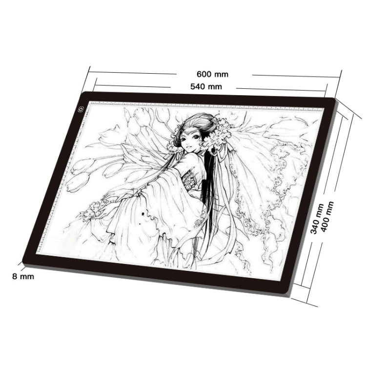 A2 Size 23W 12V  LED Three Level of Brightness Dimmable Acrylic Copy Boards for Anime Sketch Drawing Sketchpad, with Power Adapter - free shipping - PMC TechLife - Order now!