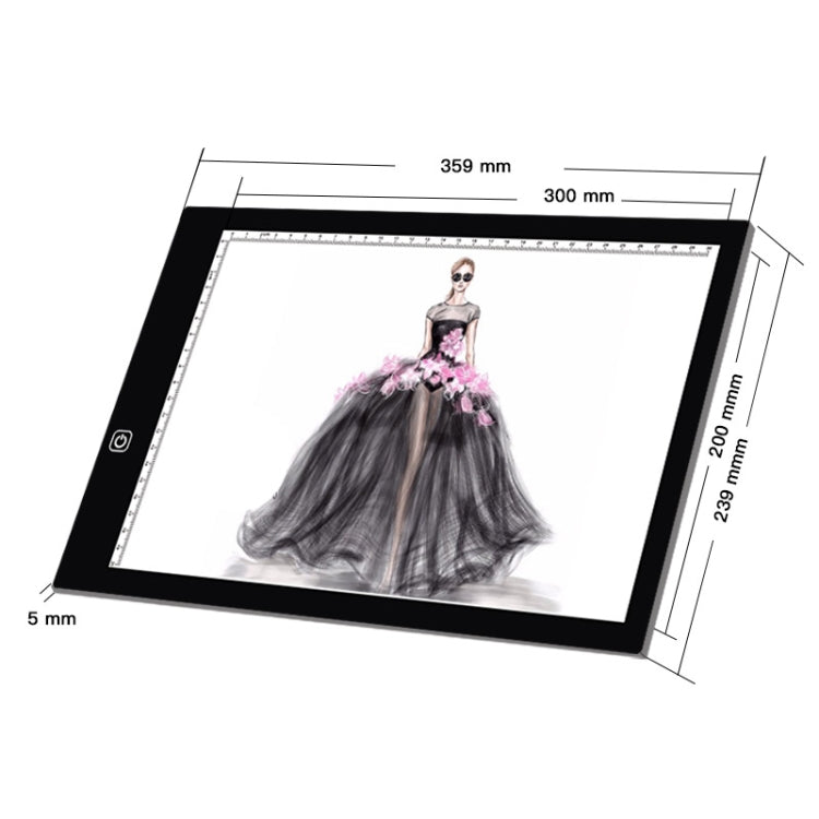 A4 Size LED Three Level of Brightness Dimmable Acrylic Copy Boards for Anime Sketch Drawing Sketchpad -  by PMC TechLife | Online Shopping South Africa | PMC TechLife | Buy Now Pay Later Mobicred