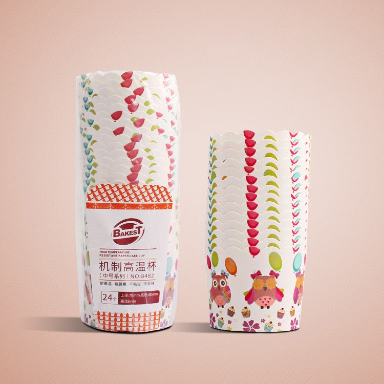 24pcs / Pack Round Lamination Cake Cup Muffin Cases Chocolate Cupcake Liner Baking Cup, Size: 7 x 6  x 5.5cm, Random Color Delivery - Food Molds by PMC TechLife | Online Shopping South Africa | PMC TechLife | Buy Now Pay Later Mobicred