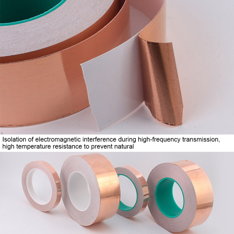 Pure Copper Double-sided Conductive Copper Foil Tape Signal Masking Tape, Size: 20m x 15mm - Tapes by PMC TechLife | Online Shopping South Africa | PMC TechLife