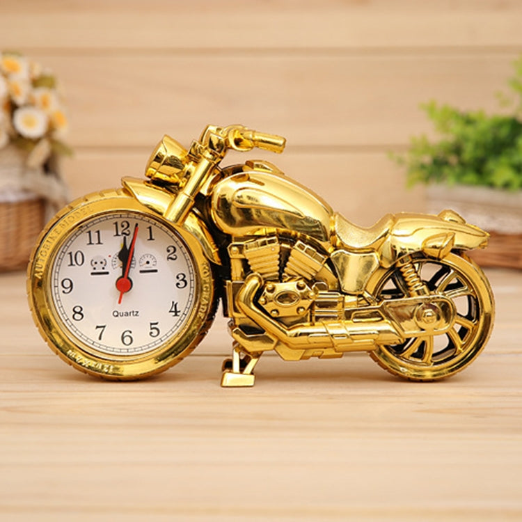 Cartoon Motorcycle Alarm Clock Bedroom Plastic Pointer Alarm Clock, Size: 23*13*6cm(Gold) - Alarm Clocks by PMc TechLife | Online Shopping South Africa | PMc TechLife | Buy Now Pay Later Mobicred
