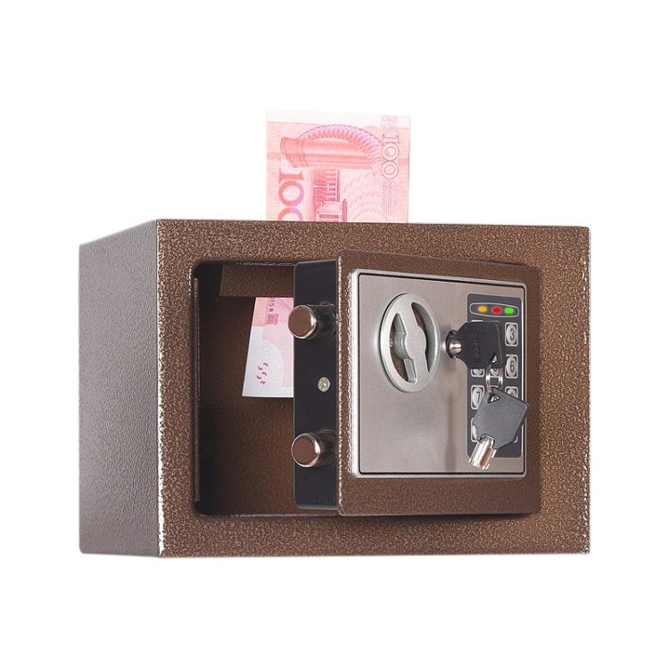 17E Home Mini Electronic Security Lock Box Wall Cabinet Safety Box with Coin-operated Function(Bronze) - Safety Box by PMc TechLife | Online Shopping South Africa | PMc TechLife | Buy Now Pay Later Mobicred
