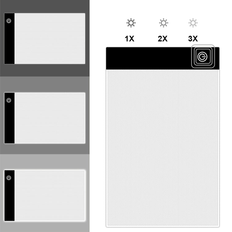 A5 Size Ultra-thin USB Three Level of Brightness Dimmable Acrylic Copy Boards Anime Sketch Drawing Sketchpad, with USB Cable & Plug -  by PMC TechLife | Online Shopping South Africa | PMC TechLife | Buy Now Pay Later Mobicred