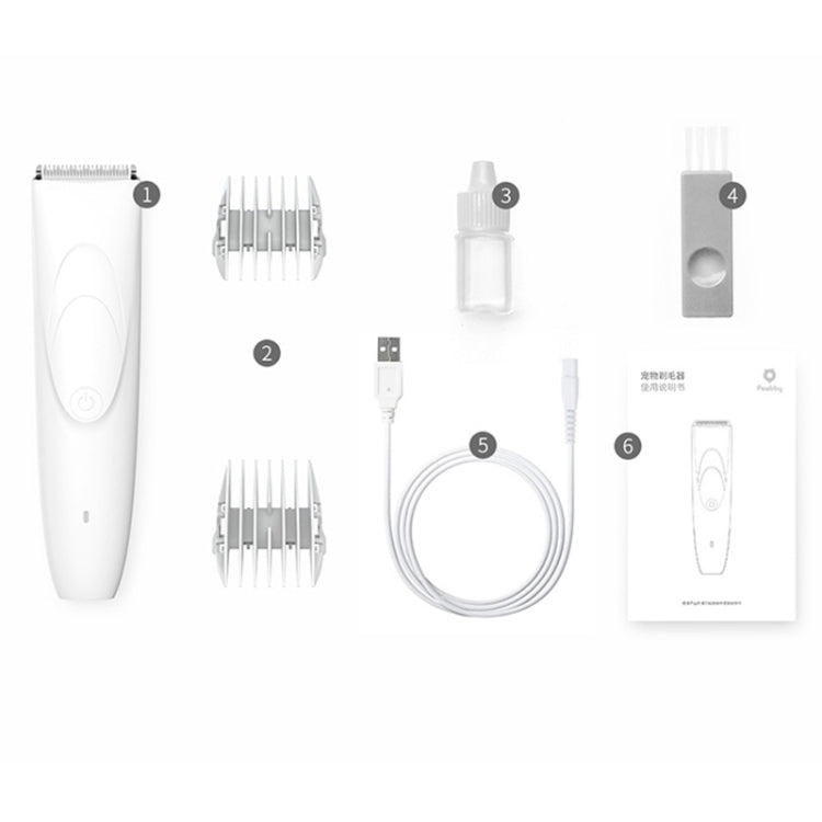 Original Xiaomi Youpin Pawbby Dog Professional Razor Pet Grooming Clippers Electric Rechargeable Safety Haircut Machine(White) - free shipping - PMC TechLife - Order now!