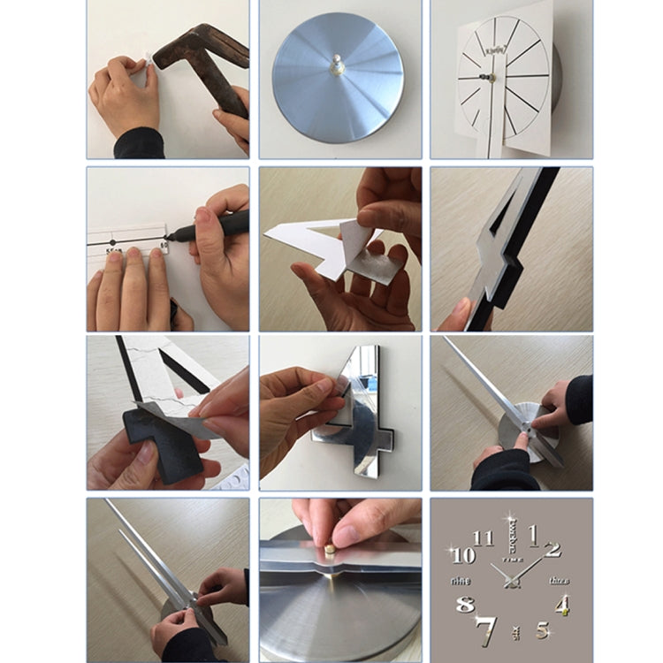 39 inch Bedroom Home Office Decoration Modern Frameless Large DIY 3D Mirror Wall Sticker Mute Clock(Gold) - DIY Clocks by PMc TechLife | Online Shopping South Africa | PMc TechLife | Buy Now Pay Later Mobicred