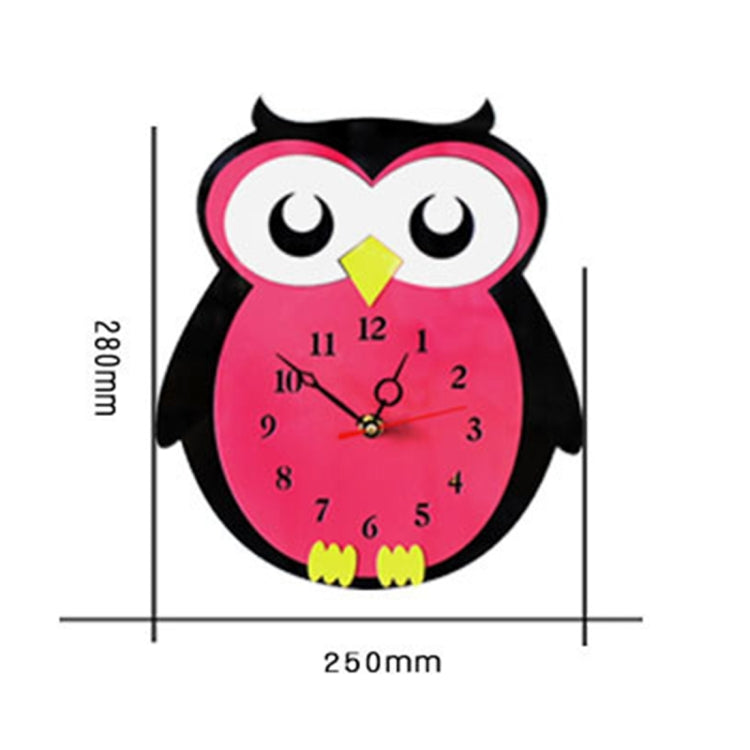 11*10 inch Children Bedroom Room Decor Battery Operated Owl Shaped Mute Non Ticking Round Wall Quartz Clock - Wall Clock by PMc TechLife | Online Shopping South Africa | PMc TechLife | Buy Now Pay Later Mobicred
