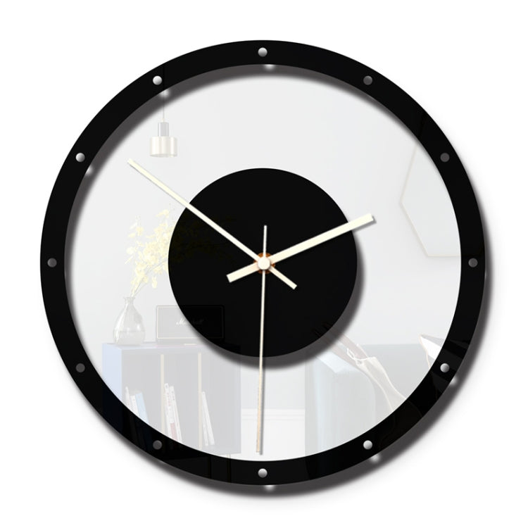 TM011 B Round Wooden Dial Transparent Acrylic Mute Wall Clock - Wall Clock by PMc TechLife | Online Shopping South Africa | PMc TechLife | Buy Now Pay Later Mobicred