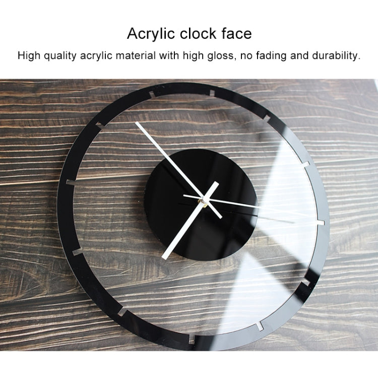 TM011 B Round Wooden Dial Transparent Acrylic Mute Wall Clock - Wall Clock by PMc TechLife | Online Shopping South Africa | PMc TechLife | Buy Now Pay Later Mobicred