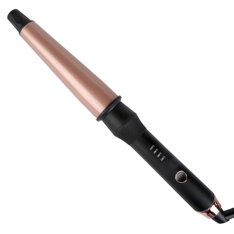1-1.5 inch Conical Ceramic Hair Curler with Heat-resistant Gloves , UK Plug (Rose Gold) - free shipping - PMC TechLife - Order now!