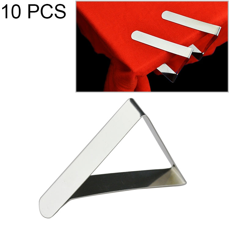 10 PCS Stainless Steel Tablecloth Clip Adjustable Triangle Clamp Holder - Food Clips & Clips by PMC TechLife | Online Shopping South Africa | PMC TechLife | Buy Now Pay Later Mobicred